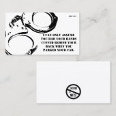 おもしろい駐車違反のメモ 名刺 (正面/裏面)