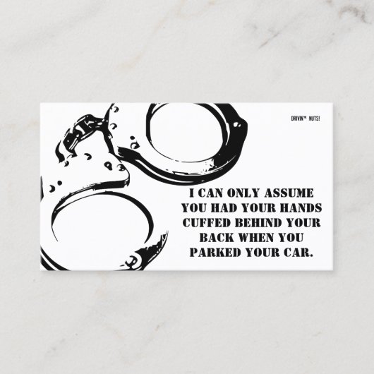 おもしろい駐車違反のメモ 名刺 (正面)