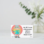 おもしろい駐車違反のメモ 名刺 (スタンド正面)