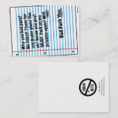 おもしろい駐車違反のメモ 名刺 (正面/裏面)