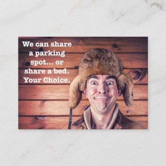 おもしろい駐車違反のメモ 名刺 (正面)