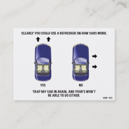 おもしろい駐車違反のメモ 名刺