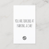 おもしろい駐車違反のメモ 名刺 (裏面)