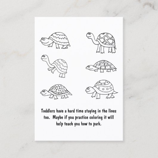 おもしろい駐車違反のメモ 名刺 (正面)