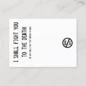 おもしろい駐車違反のメモ 名刺 (裏面)