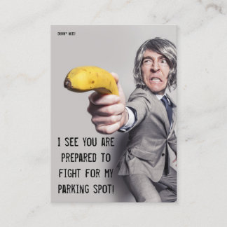 おもしろい駐車違反のメモ 名刺
