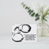 おもしろい駐車違反のメモ 名刺 (スタンド正面)