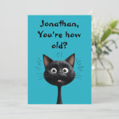 おもしろい驚いた黒猫 (スタンド正面)