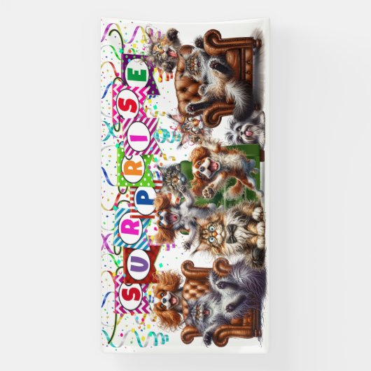 おもしろい驚き 横断幕 (縦)