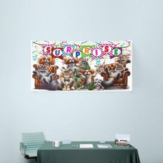 おもしろい驚き 横断幕 (トレードショー)