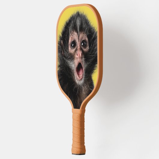 おもしろい驚くサルと表情 ピックルボールラケット (左)