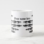 おもしろい骨格ハロウィーン ジャンボコーヒーマグカップ (正面)