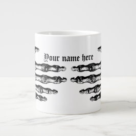 おもしろい骨格ハロウィーン ジャンボコーヒーマグカップ