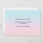 おもしろい高校生双生二重卒業写真 案内状 (裏面)