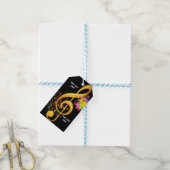 おもしろい高音クレフ、 音符記号ミュージカル注。編集可能文字 ギフトタグ (より糸付き)