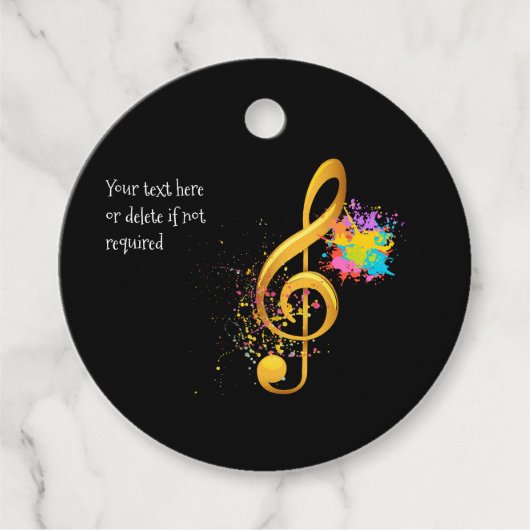 おもしろい高音クレフ、 音符記号ミュージカル注。編集可能文字 フェイバータグ (正面)