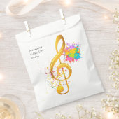 おもしろい高音クレフ、 音符記号ミュージカル注。編集可能文字 フェイバーバッグ (クリップ留めされた状態)