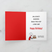 おもしろい高齢の誕生日カード シーズンカード (内部)