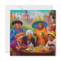 おもしろい高齢者レディースハイティーガーデンパーティー民族