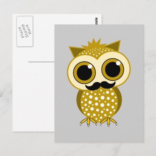 おもしろい髭 ポストカード (正面/裏面)