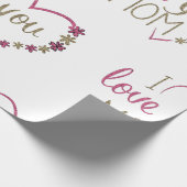 おもしろい魅力的と私はママを愛 ラッピングペーパー (角)