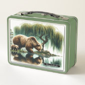 おもしろい魅力的日を楽しむコレクタブルベアデュオ メタルランチボックス (裏面)