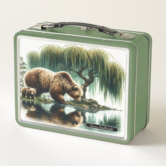 おもしろい魅力的日を楽しむコレクタブルベアデュオ メタルランチボックス (裏面)