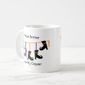 おもしろい魔女は私のコーヒーシューズのハロウィーンを持っている方が良い コーヒーマグカップ (正面左)