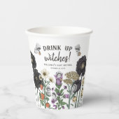 おもしろい魔女ハロウィーンベイビーシャワーを飲む 紙コップ (正面)