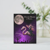 おもしろい魔女ハロウィーン満月墓地 シーズンポストカード (スタンド正面)