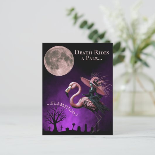 おもしろい魔女ハロウィーン満月墓地 シーズンポストカード (スタンド正面)