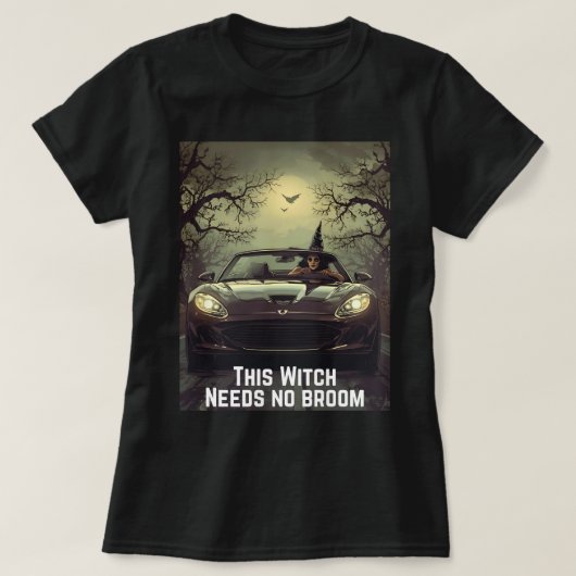 おもしろい魔女Tシャツ Tシャツ (デザイン正面)