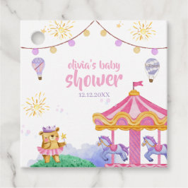 おもしろい魔法の熱気球回転木馬ベビーシャワー フェイバータグ