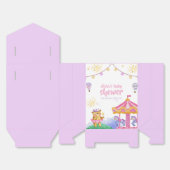 おもしろい魔法の熱気球回転木馬ベビーシャワー フェイバーボックス (見開き)