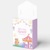 おもしろい魔法の熱気球回転木馬ベビーシャワー フェイバーボックス (見開き)