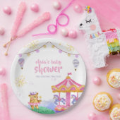 おもしろい魔法の熱気球回転木馬ベビーシャワー ペーパープレート (パーティー)