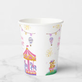 おもしろい魔法の熱気球回転木馬ベビーシャワー 紙コップ (左)
