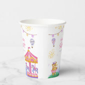 おもしろい魔法の熱気球回転木馬ベビーシャワー 紙コップ (右)