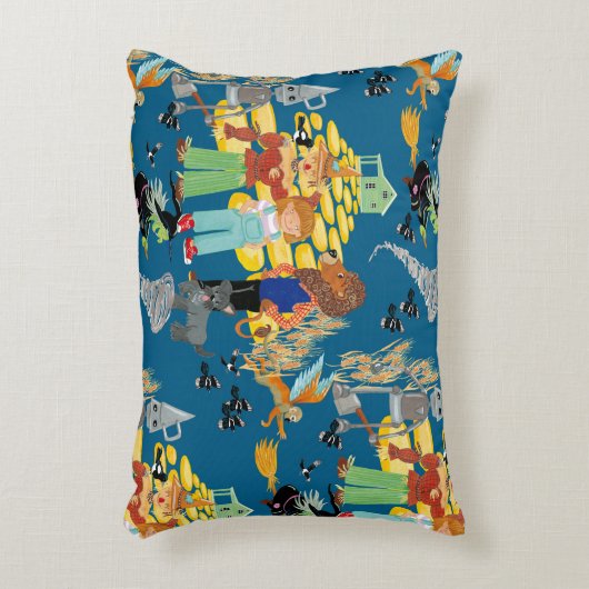 おもしろい魔法使いオズの青い子供のデザイン アクセントクッション (正面(垂直))