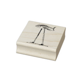 おもしろい魚が竹馬に戻った足 ラバースタンプ