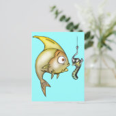 おもしろい魚とワーム ポストカード (スタンド正面)