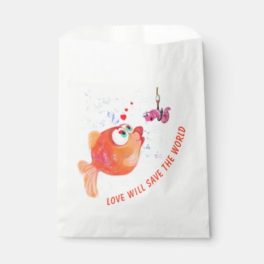 おもしろい魚と虫の景品袋 フェイバーバッグ (正面)