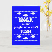 おもしろい魚釣りことわざ カード (黄色い花)