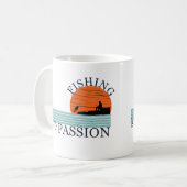 おもしろい魚釣りことわざ コーヒーマグカップ (正面左)