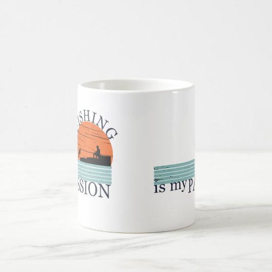 おもしろい魚釣りことわざ コーヒーマグカップ (中央)