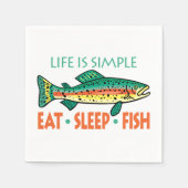 おもしろい魚釣りことわざ スタンダードカクテルナプキン (正面)