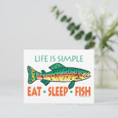 おもしろい魚釣りことわざ ポストカード (スタンド正面)