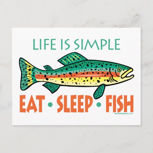 おもしろい魚釣りことわざ ポストカード (正面)