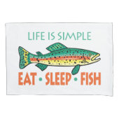 おもしろい魚釣りことわざ 枕カバー (正面)