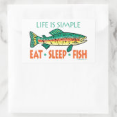 おもしろい魚釣りことわざ 長方形シール (バッグ)